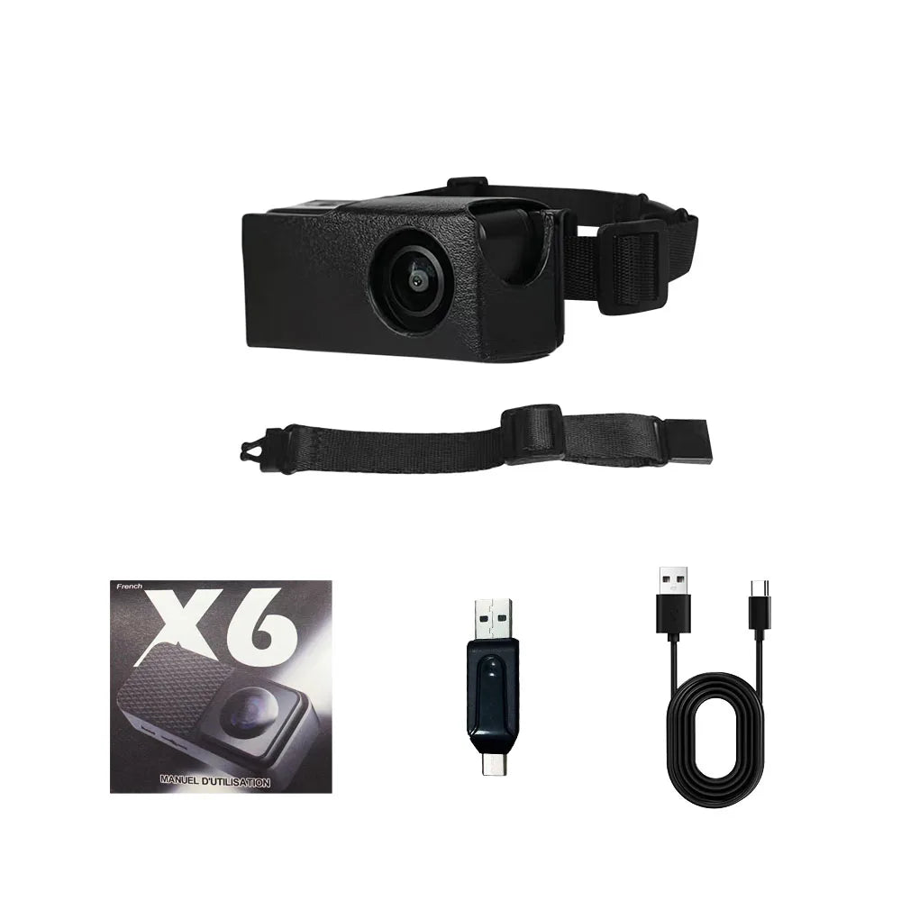 WhiskerView collar camera kit with adjustable strap, adapter, cable, and box