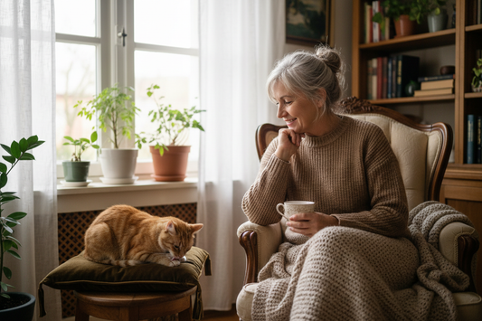 Caring cat mom noticing indoor cat needs more stimulation