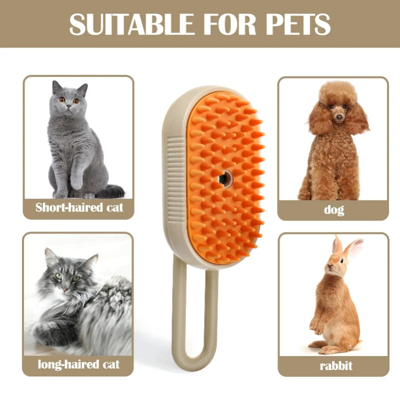 Mist grooming brush for cats and small pets