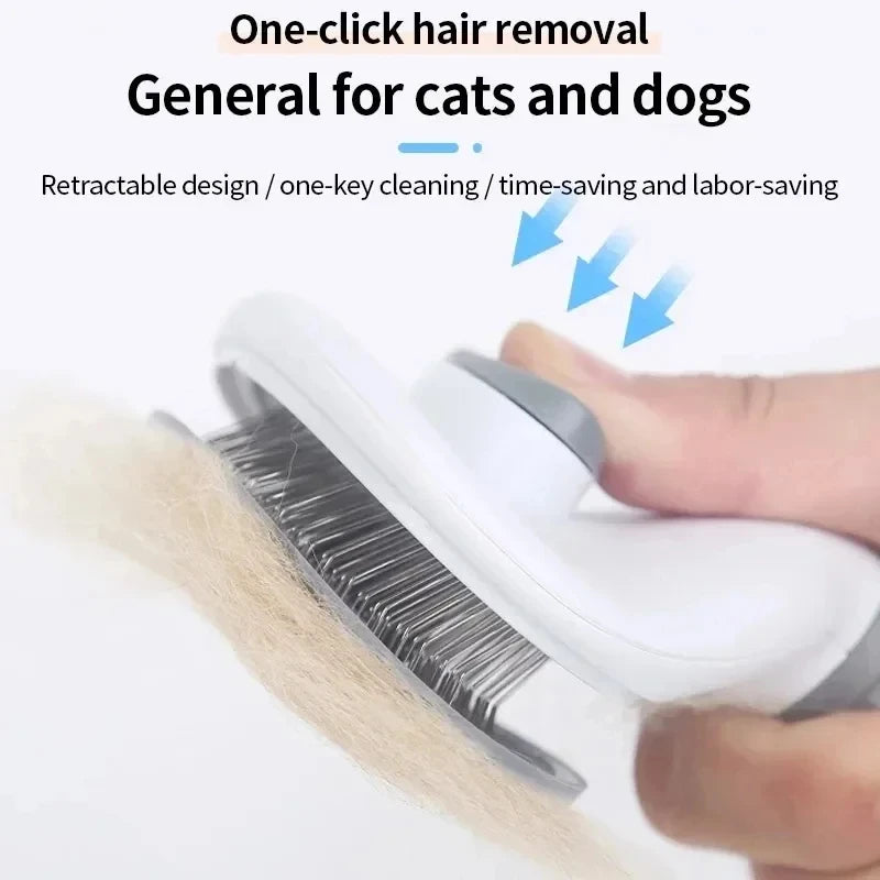 EasyGroom™ pet brush for gentle indoor cat grooming