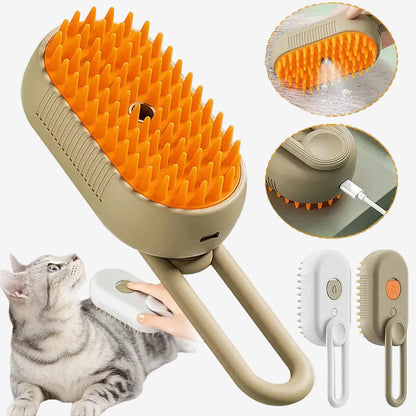 FurMist™ mist cat grooming brush for loose fur