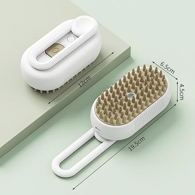 Meowhisker FurMist™ grooming brush for shedding cats