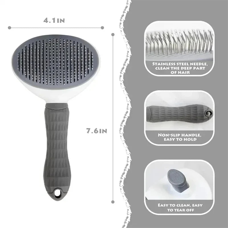 EasyGroom™ grooming brush for smoother cat coat care