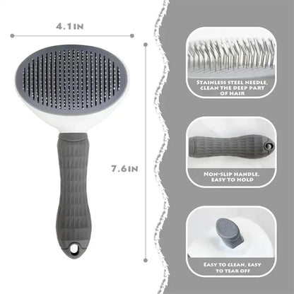 EasyGroom™ grooming brush for smoother cat coat care