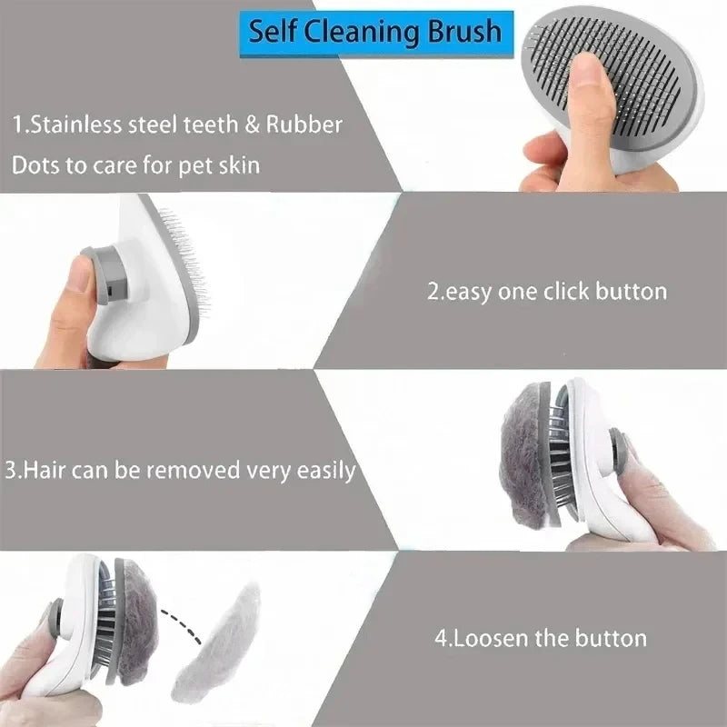 Meowhisker EasyGroom™ brush for daily pet grooming