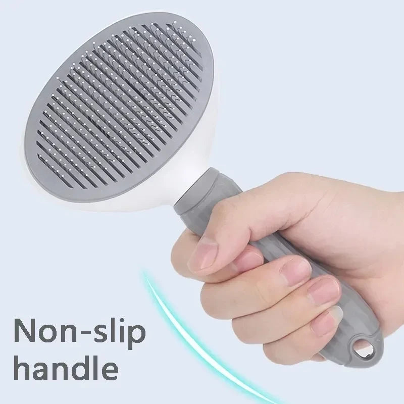 Cat brush designed to help collect shedding fur