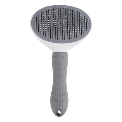 Gentle pet grooming brush for indoor cats
