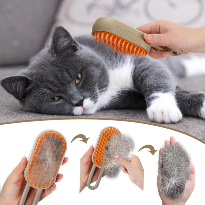 FurMist™ pet brush designed to help collect shedding hair