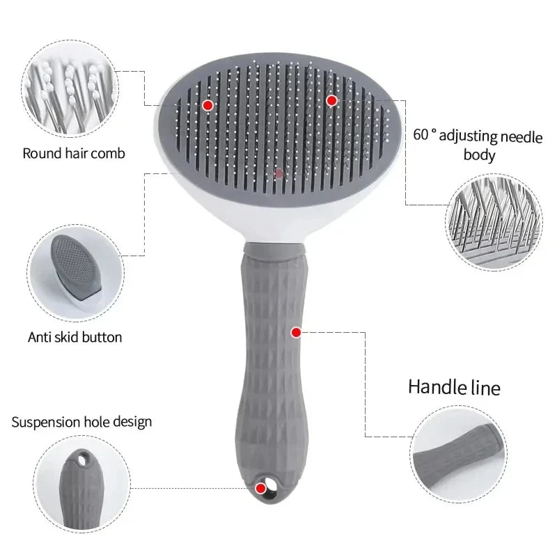 Loose hair remover brush for cats and small pets