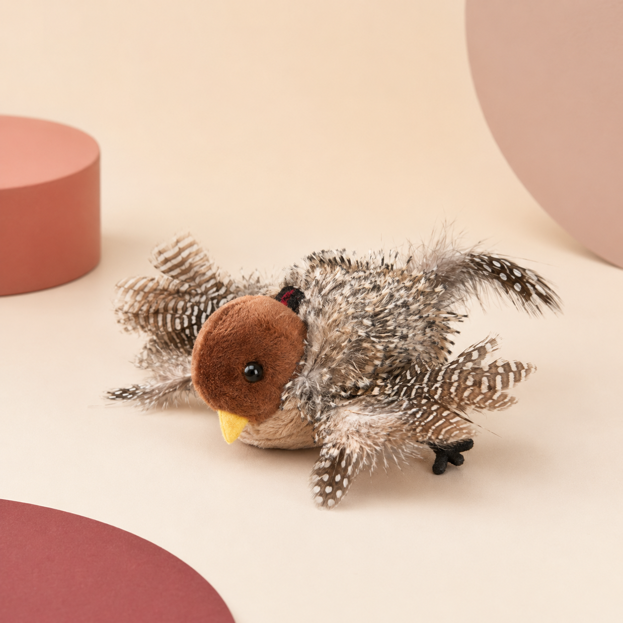 FlutterBird rechargeable plush sparrow cat toy with feather wings