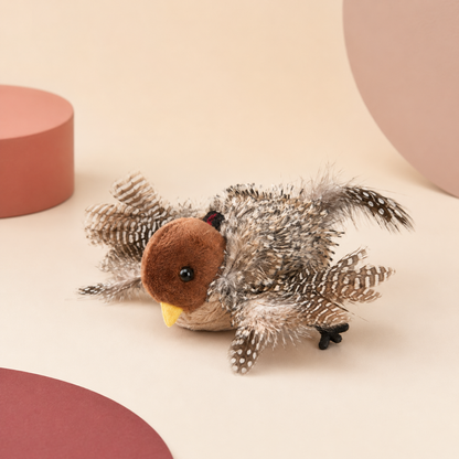 FlutterBird rechargeable plush sparrow cat toy with feather wings