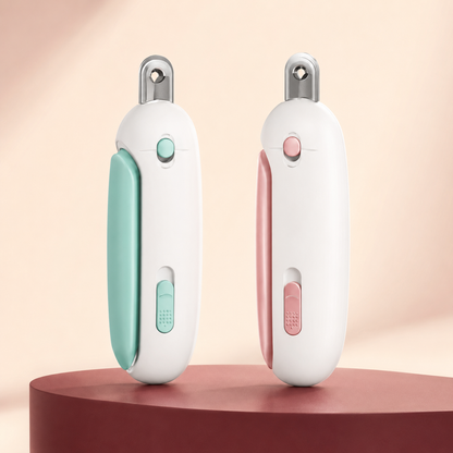 PawPerfect precision nail clippers in blue and pink